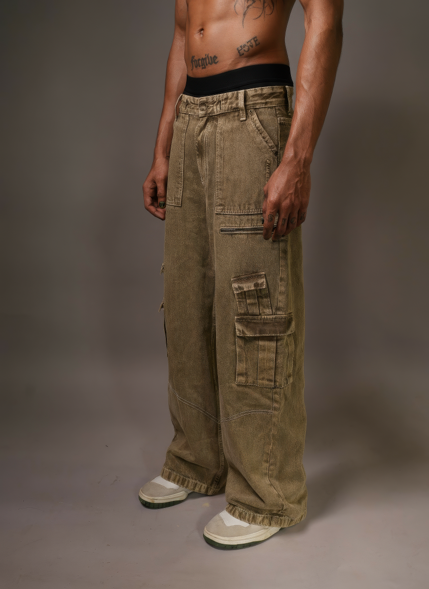 MATCHA GRANDE DENIM CARGO