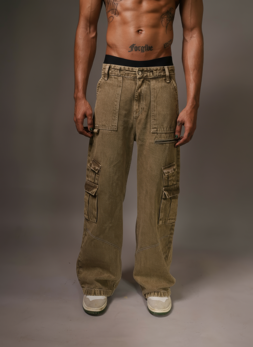 MATCHA GRANDE DENIM CARGO