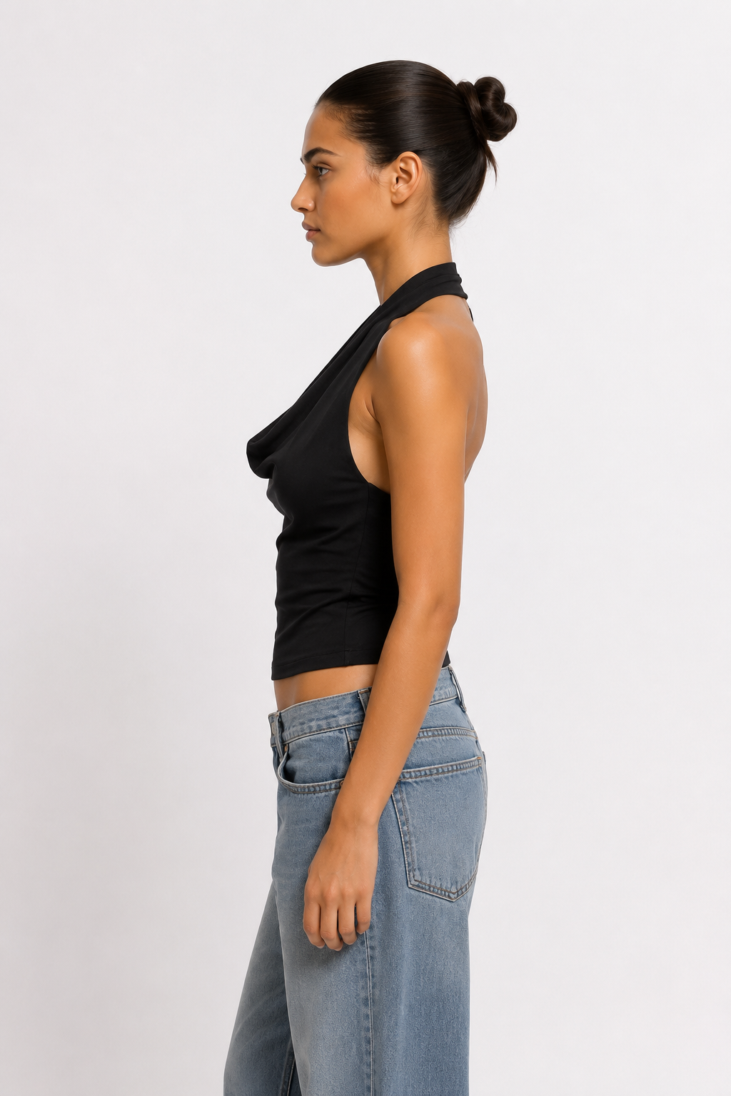 Cowl Halter Neck Two way Top