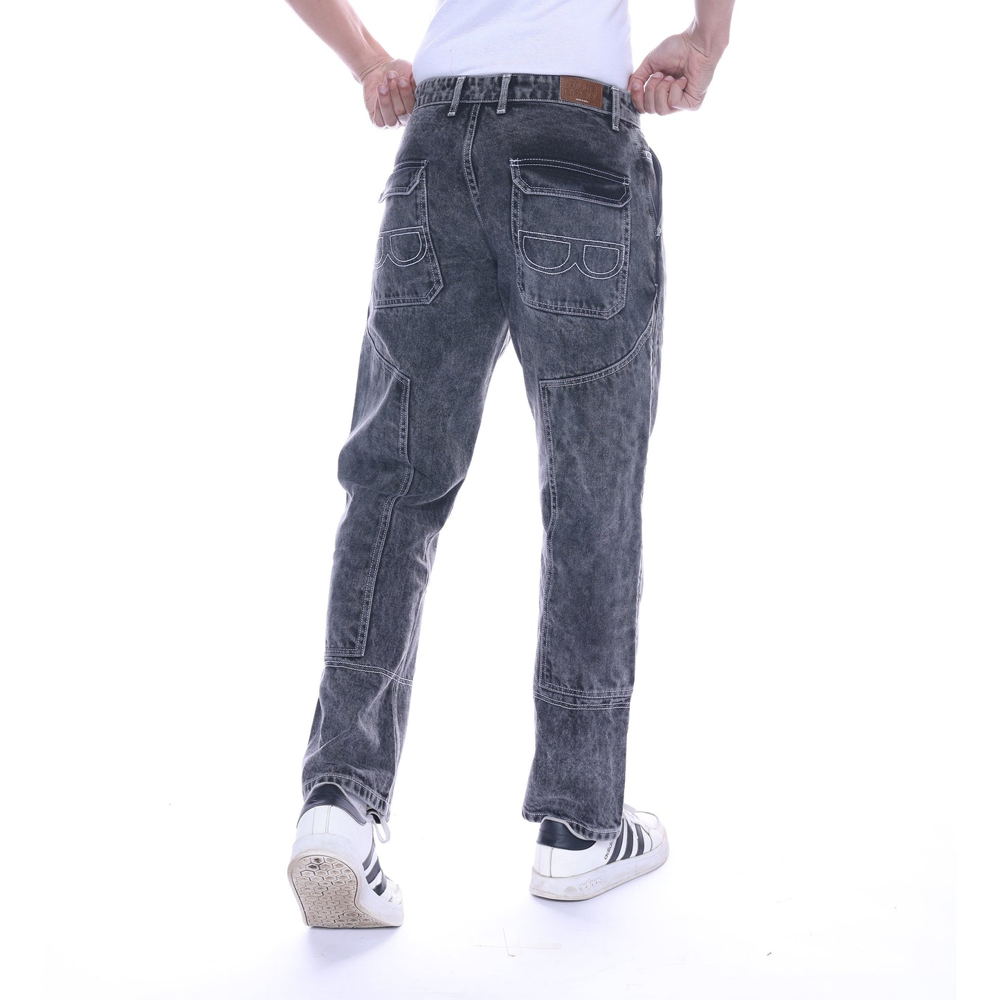 BLEACHED BLACK CARPENTER LOOSE FIT