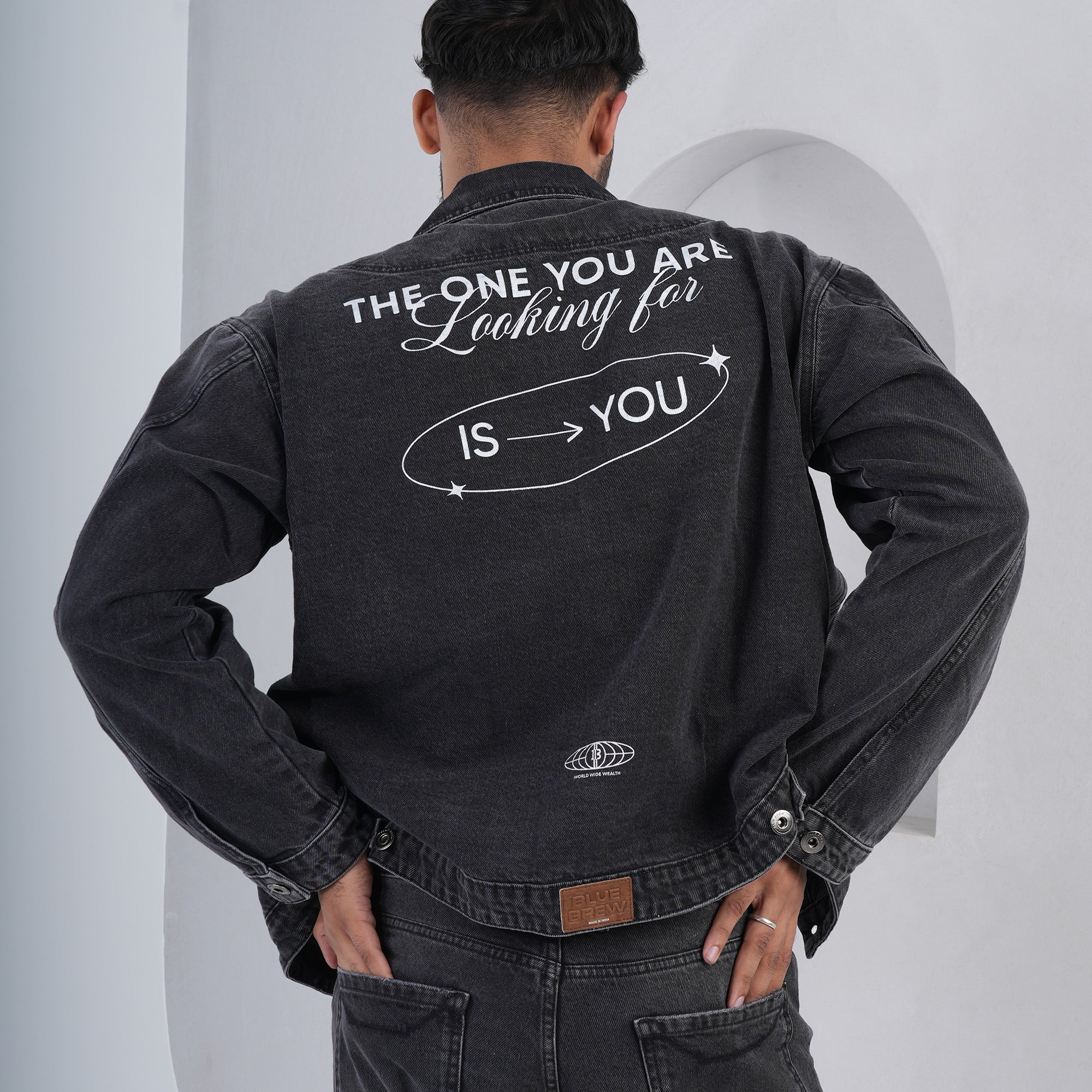 LOOKING FOR YOU BLACK DENIM JACKET