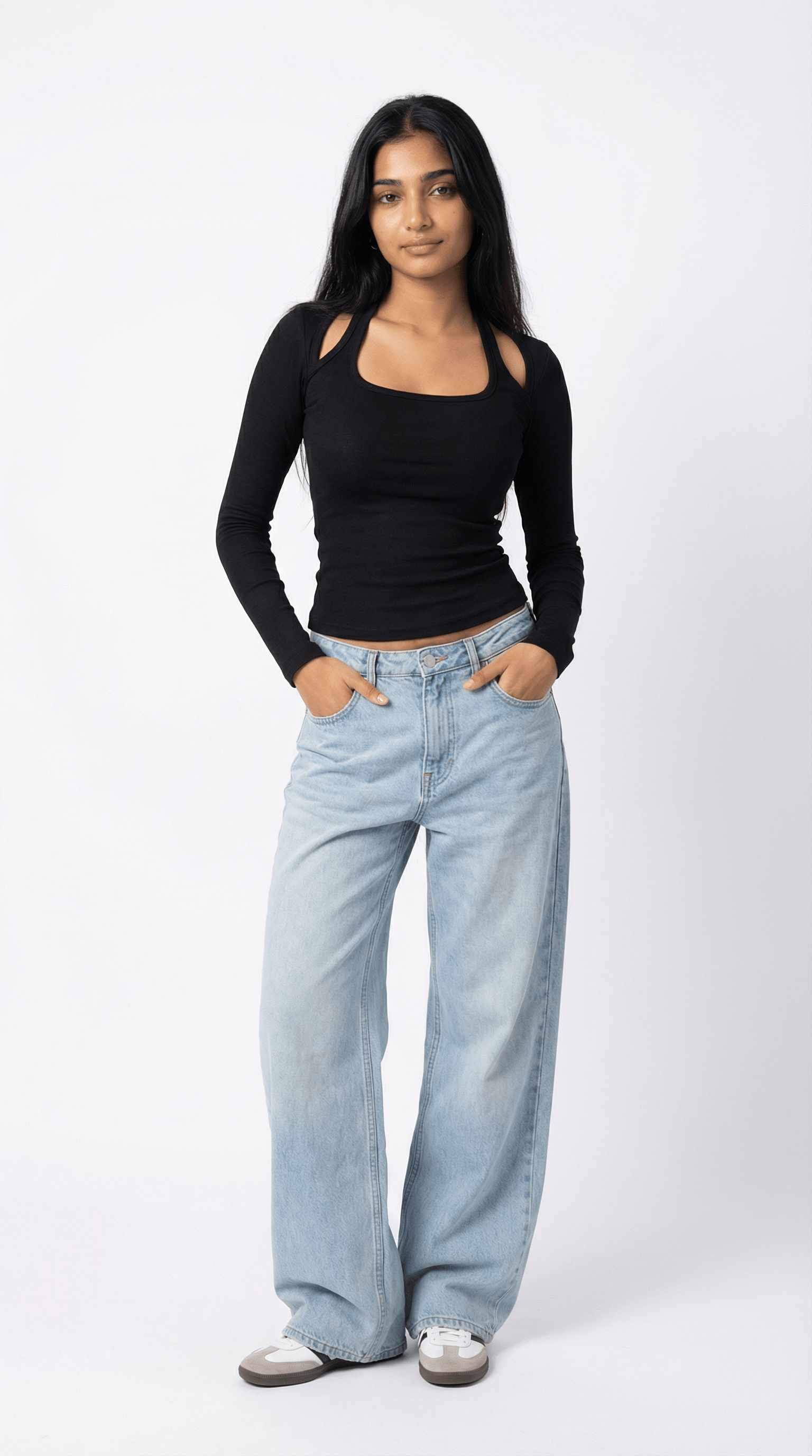 WINTER NOIR FULL SLEEVE TOP BLACK