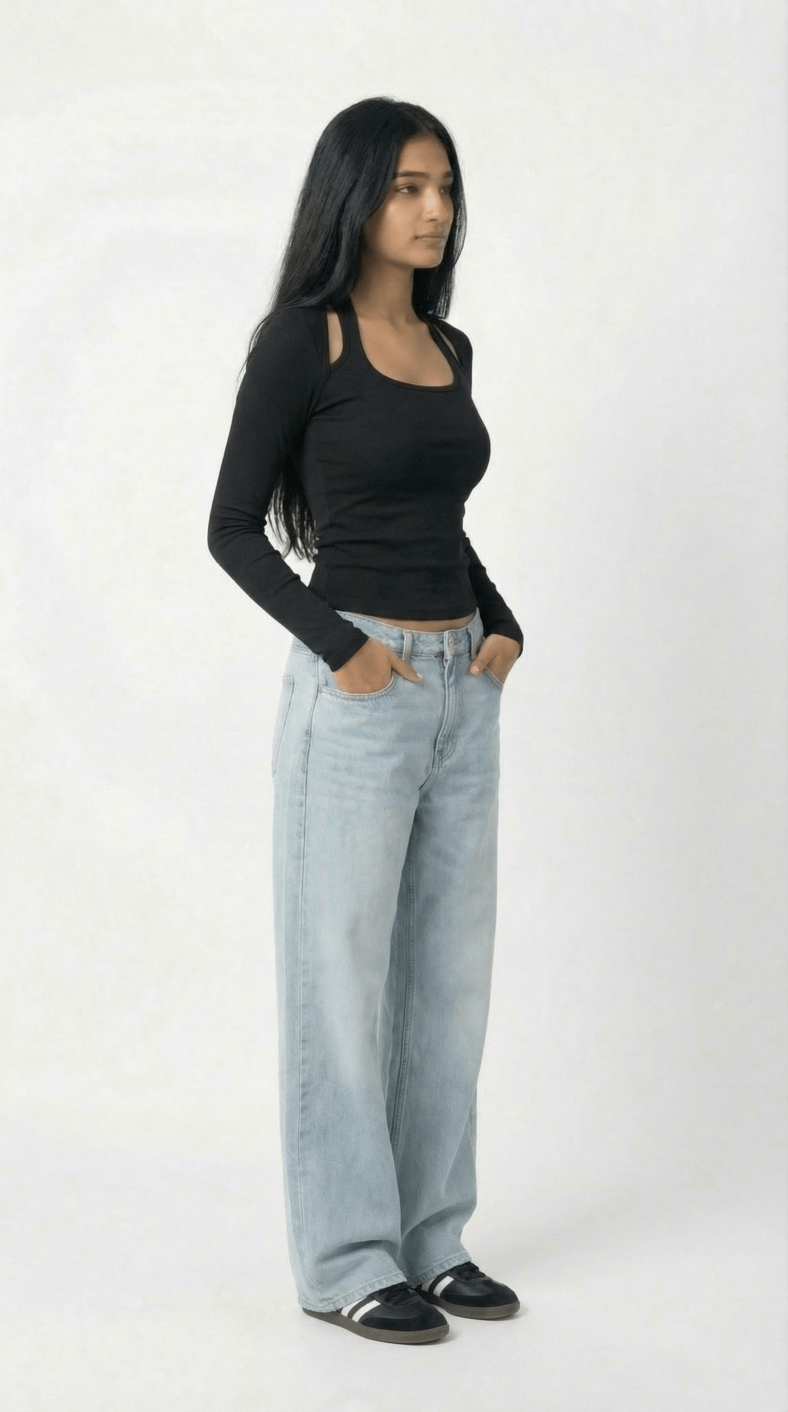 WINTER NOIR FULL SLEEVE TOP BLACK