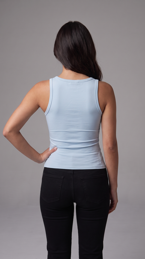 Polymide Blue Tank Top
