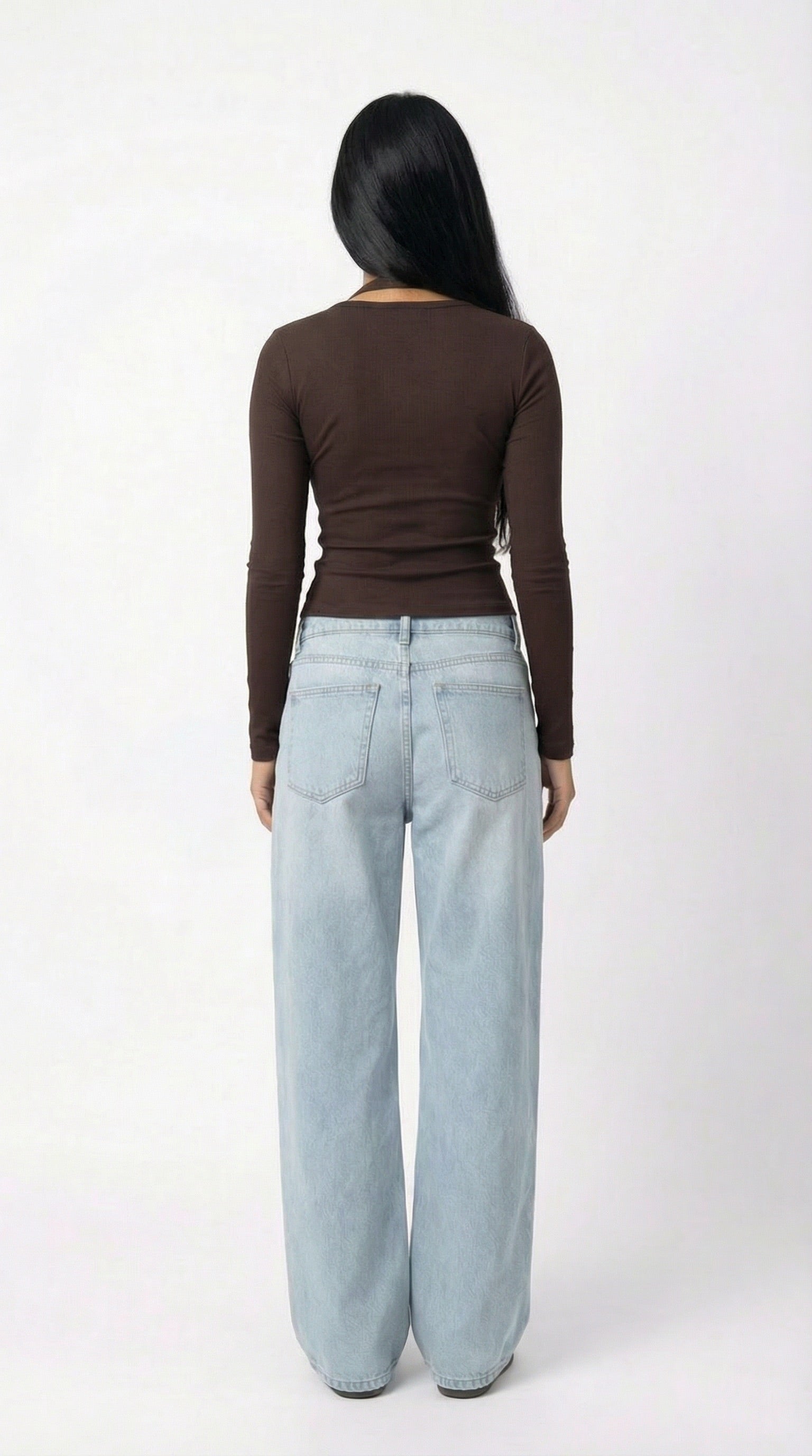 WINTER NOIR FULL SLEEVE TOP BROWN