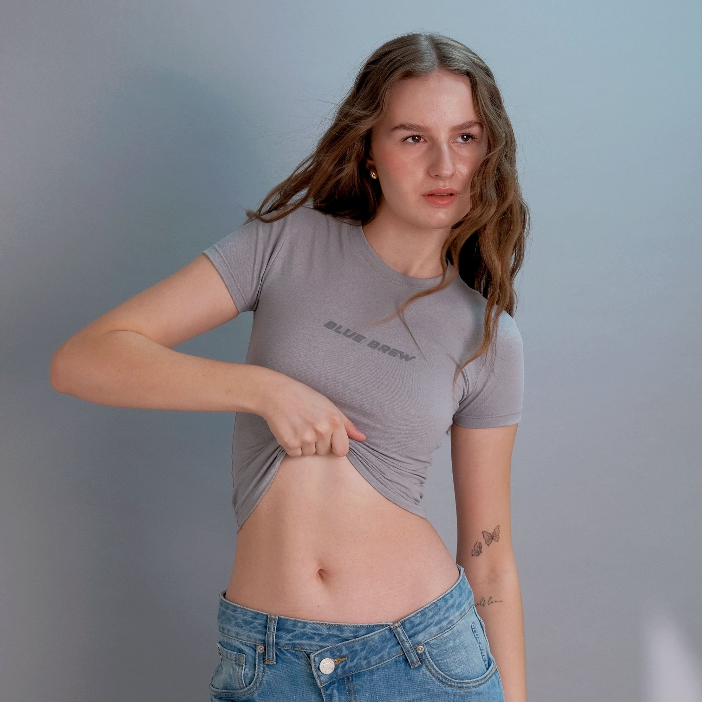 HUG ME TOP GREY