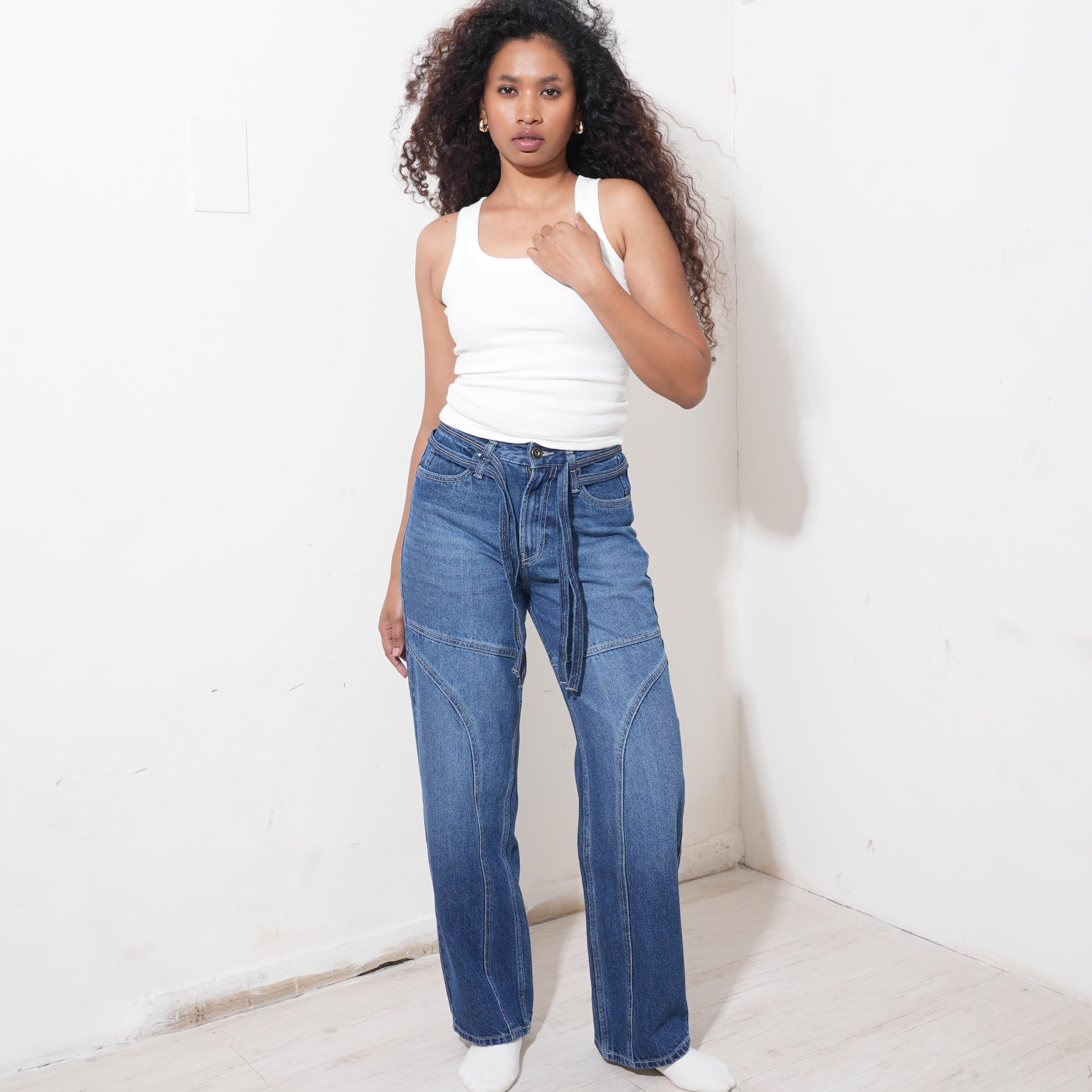 DOUBLE BELT JEANS
