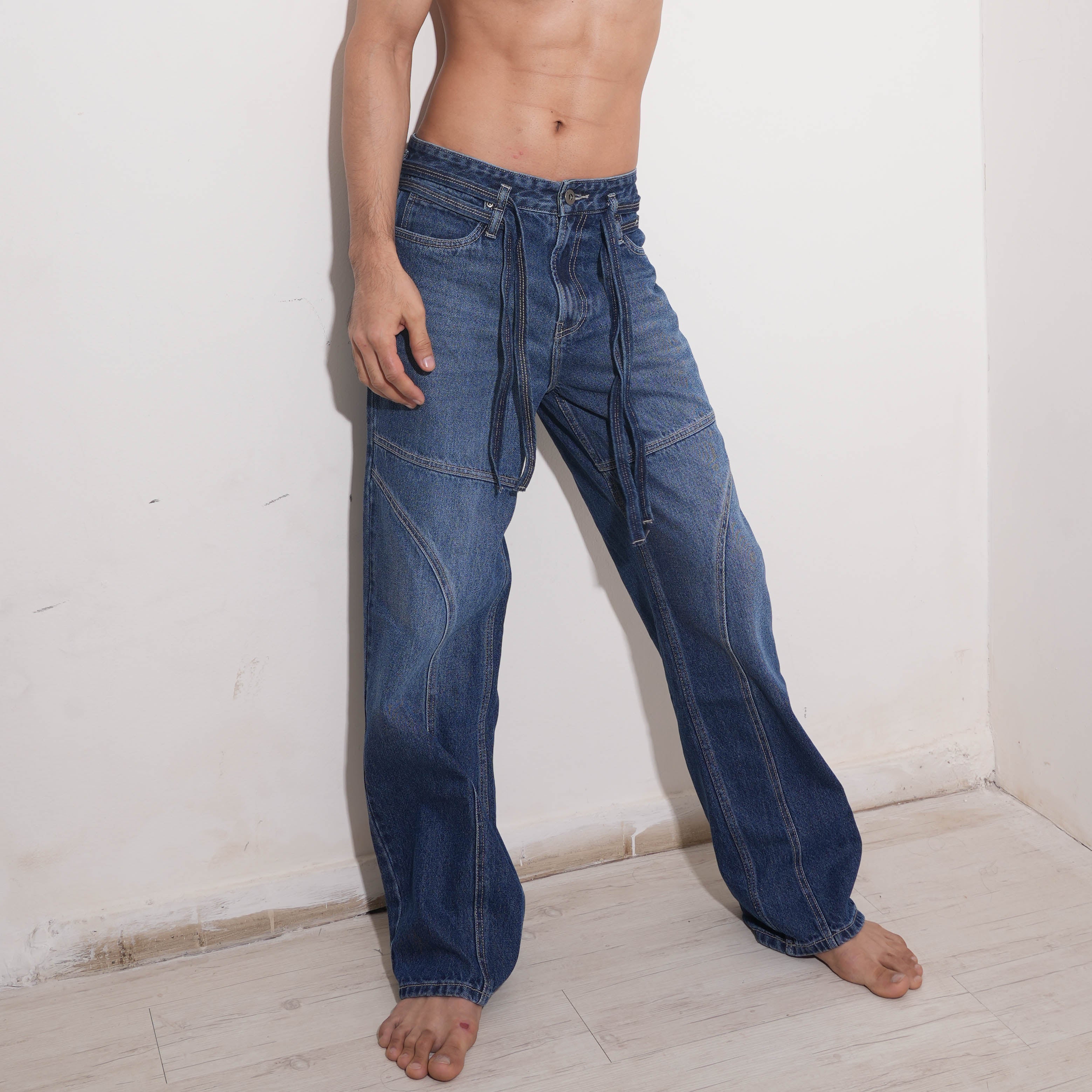 DOUBLE BELT JEANS