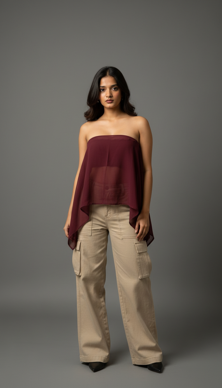 MULTI WAY TOP MAROON