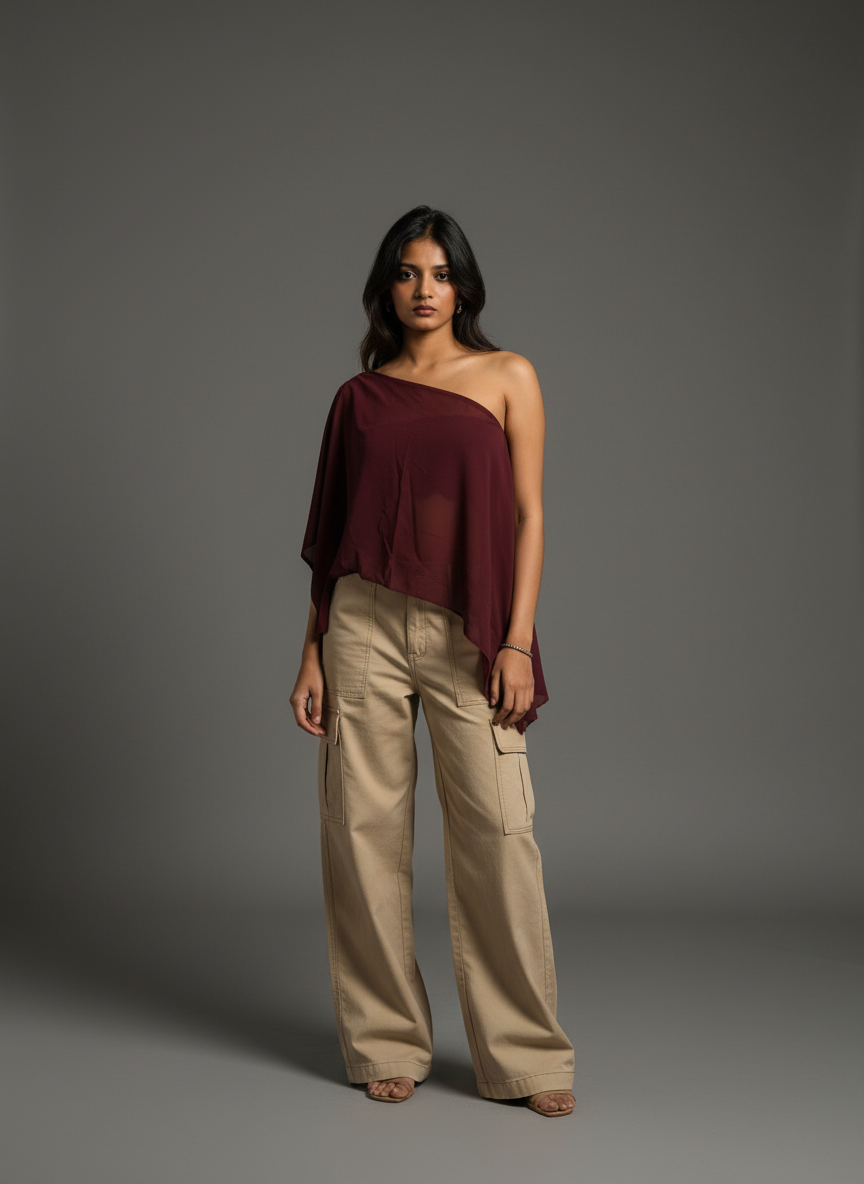 MULTI WAY TOP MAROON