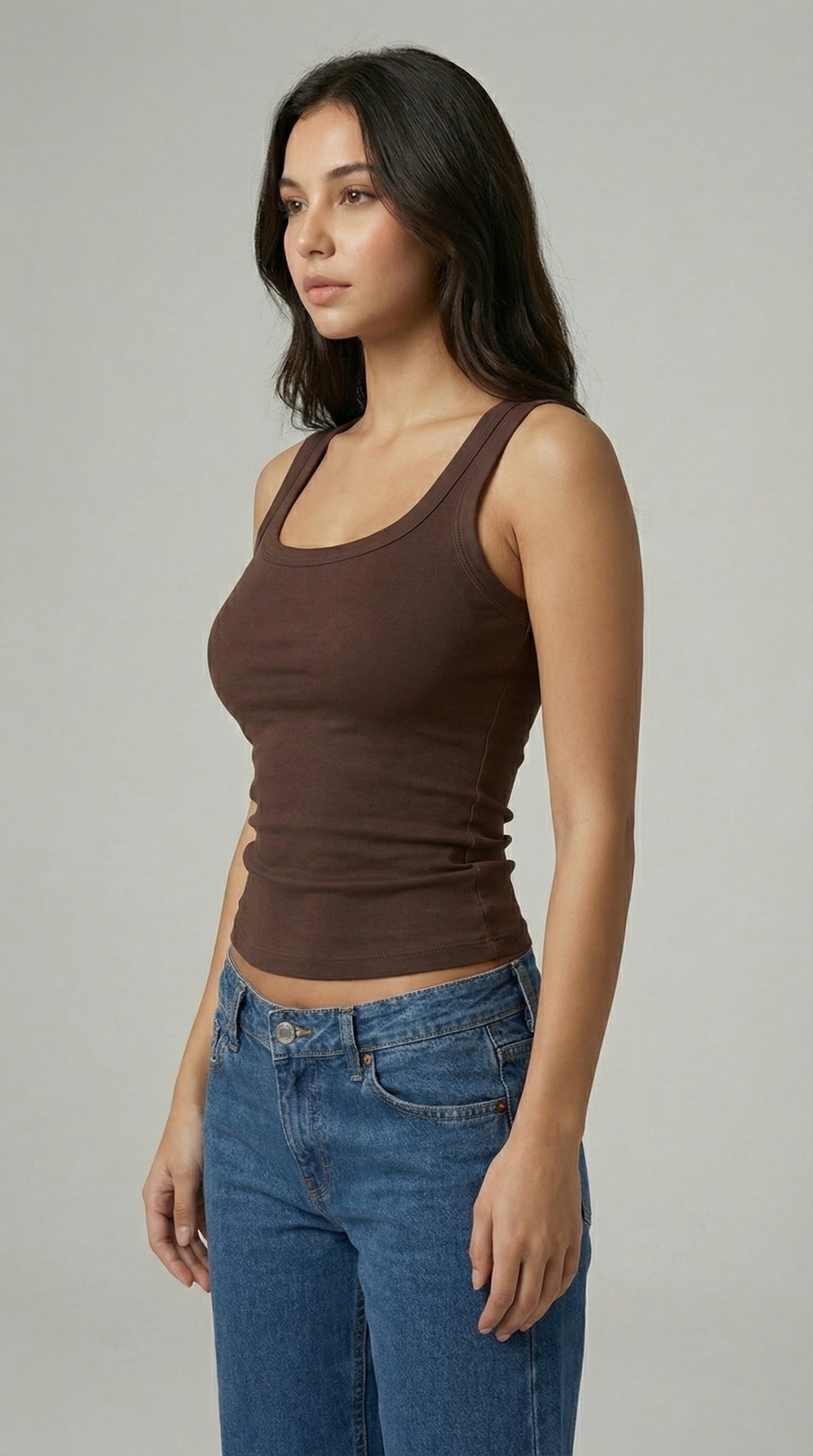 TANK TOP BROWN