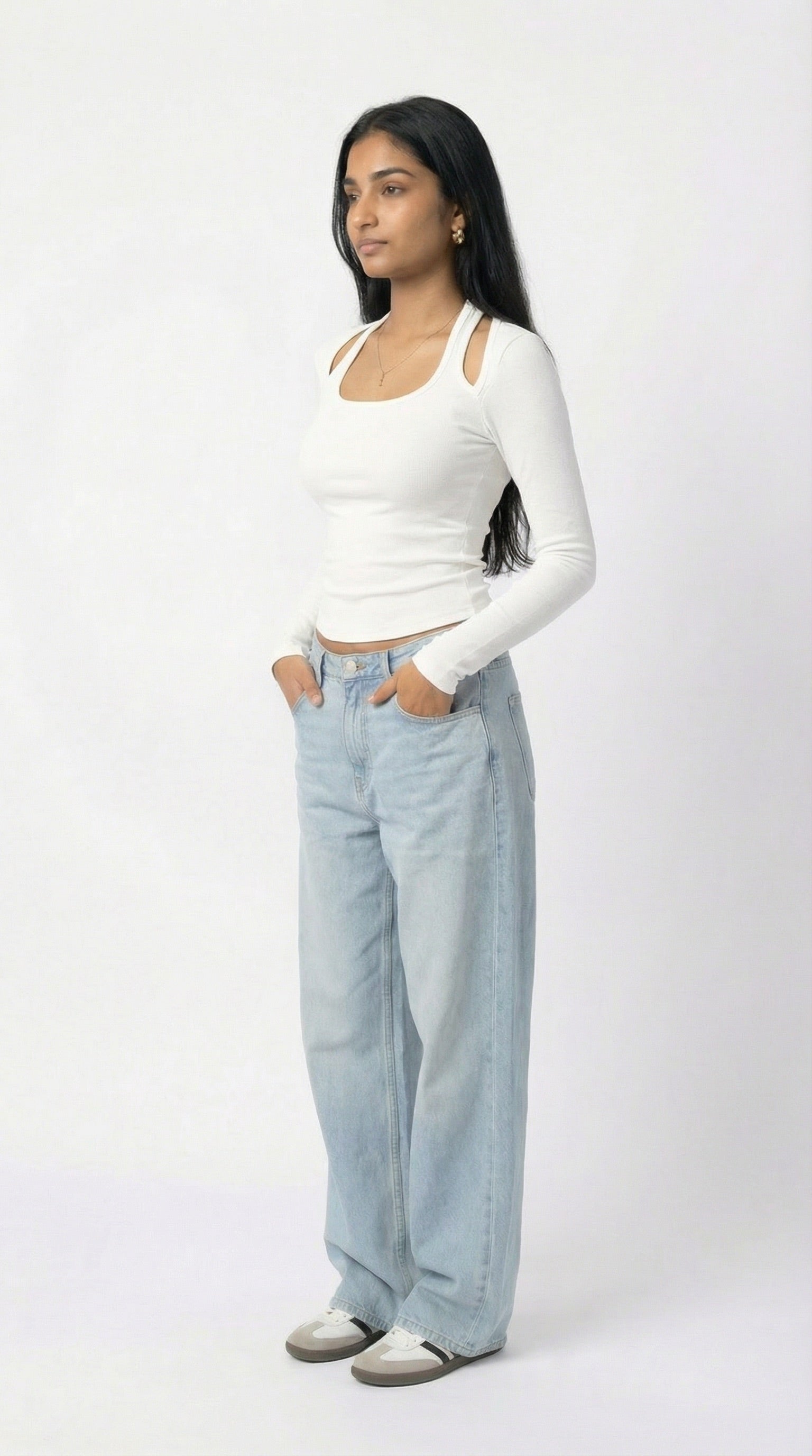 WINTER NOIR FULL SLEEVE TOP CREAM