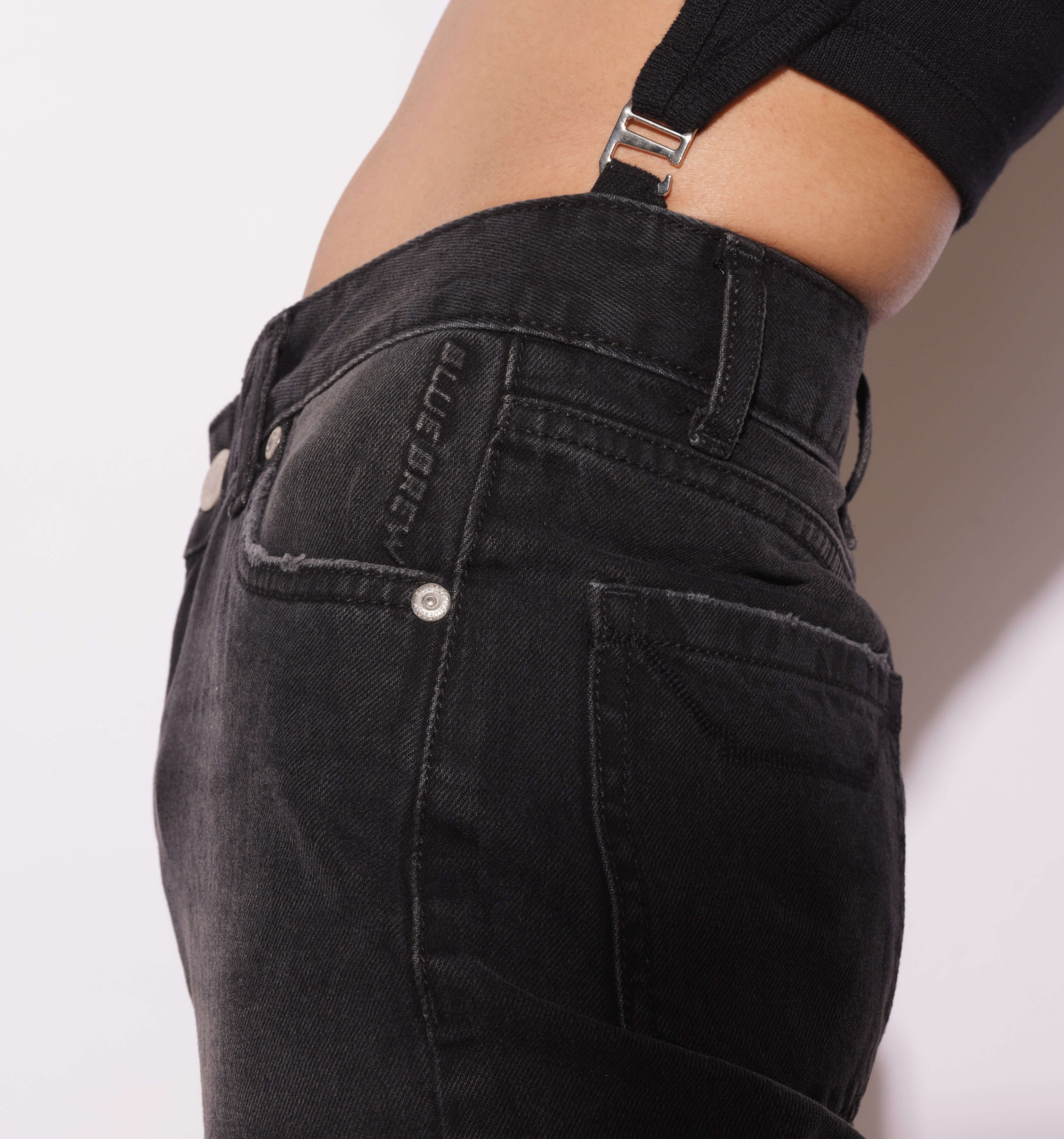 COAL ASYMMETRIC RIPPED STRAIGHT FIT