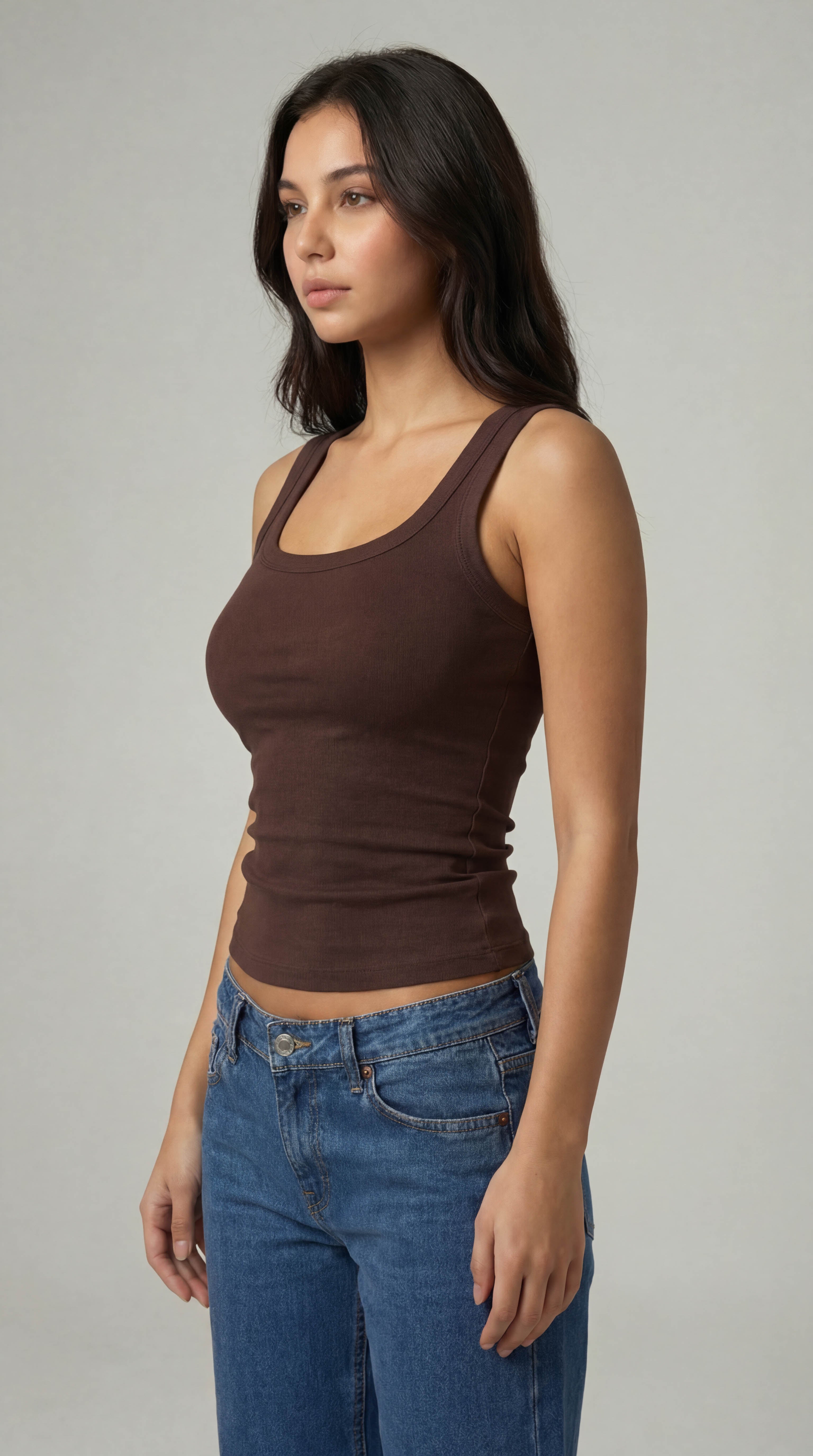 TANK TOP BROWN