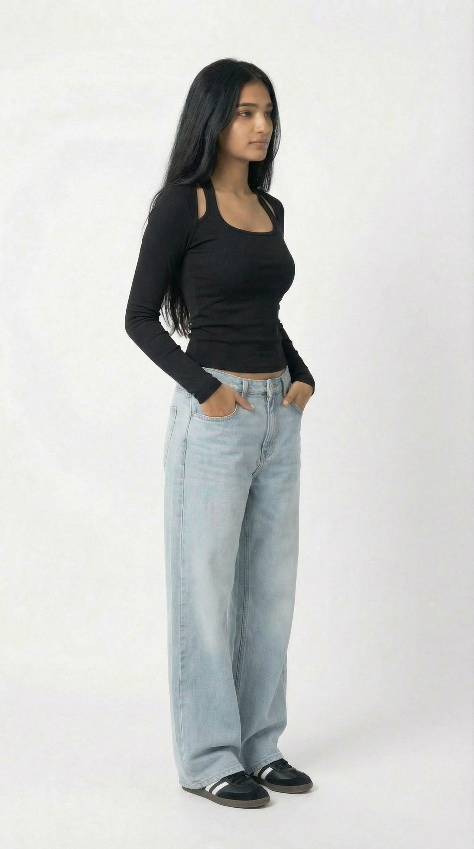 WINTER NOIR FULL SLEEVE TOP BLACK