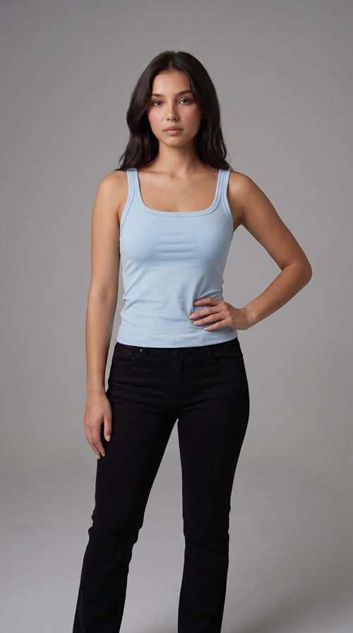 Polymide Blue Tank Top