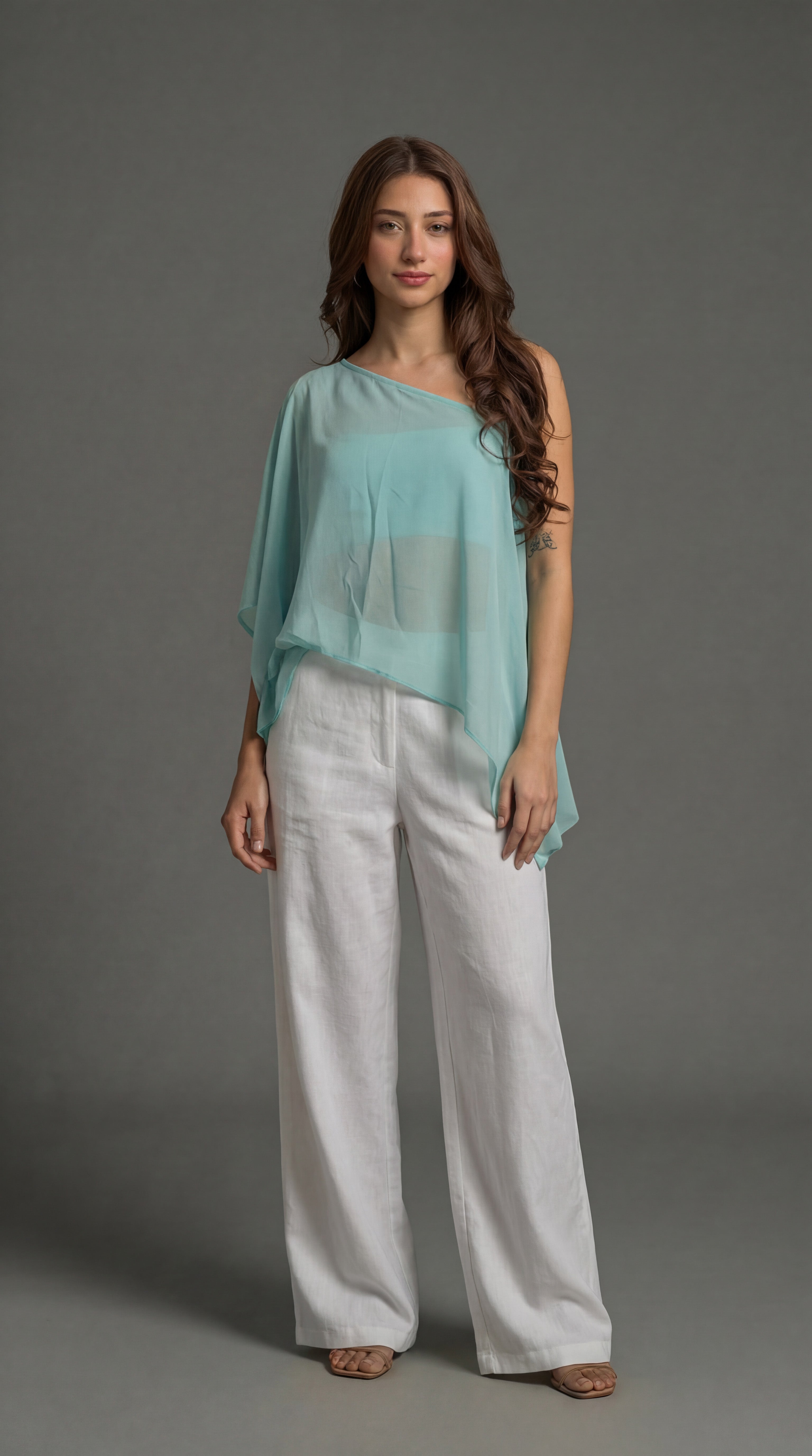 MULTI WAY TOP(Dummy) #Color_Aqua Blue