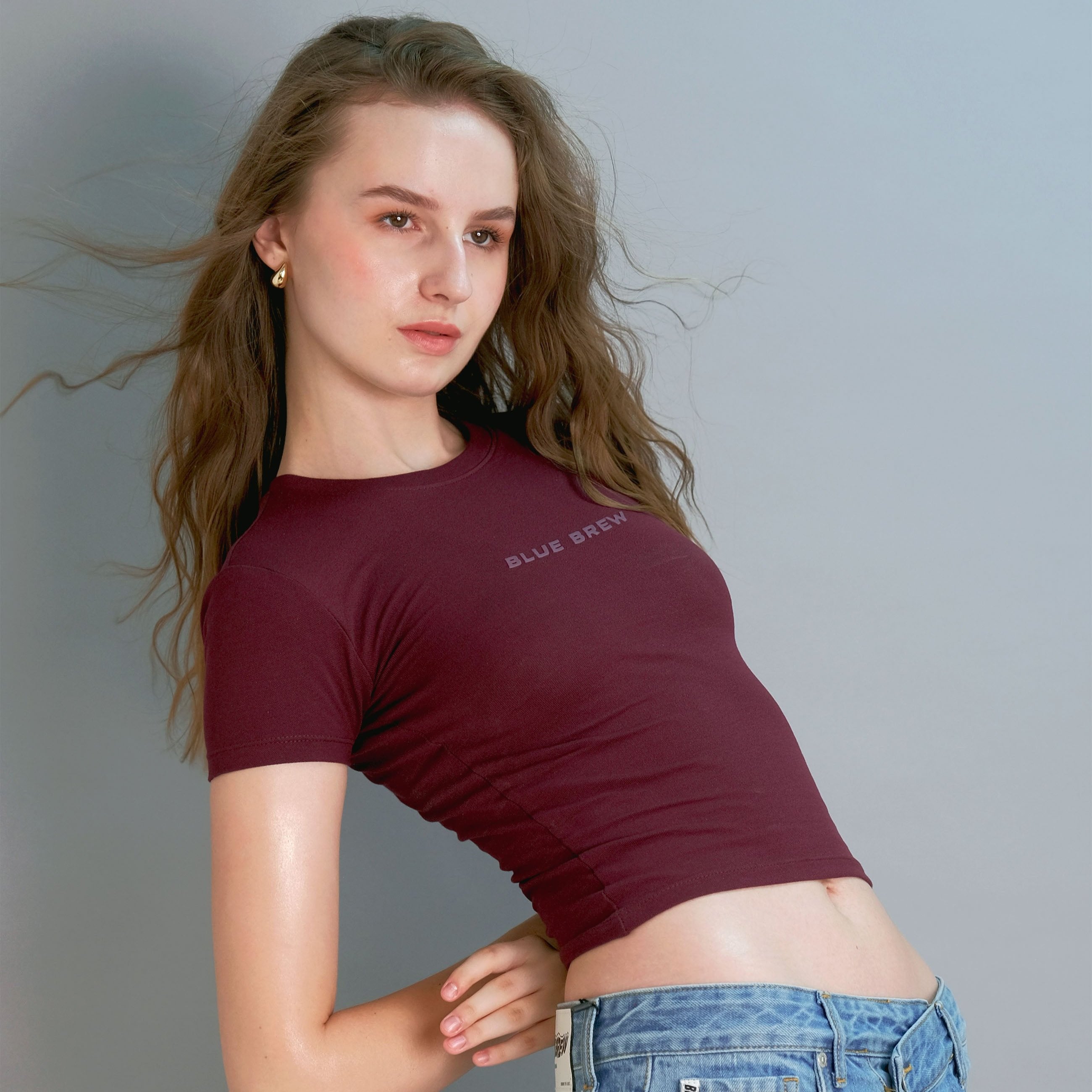 HUG ME TOP BURGUNDY