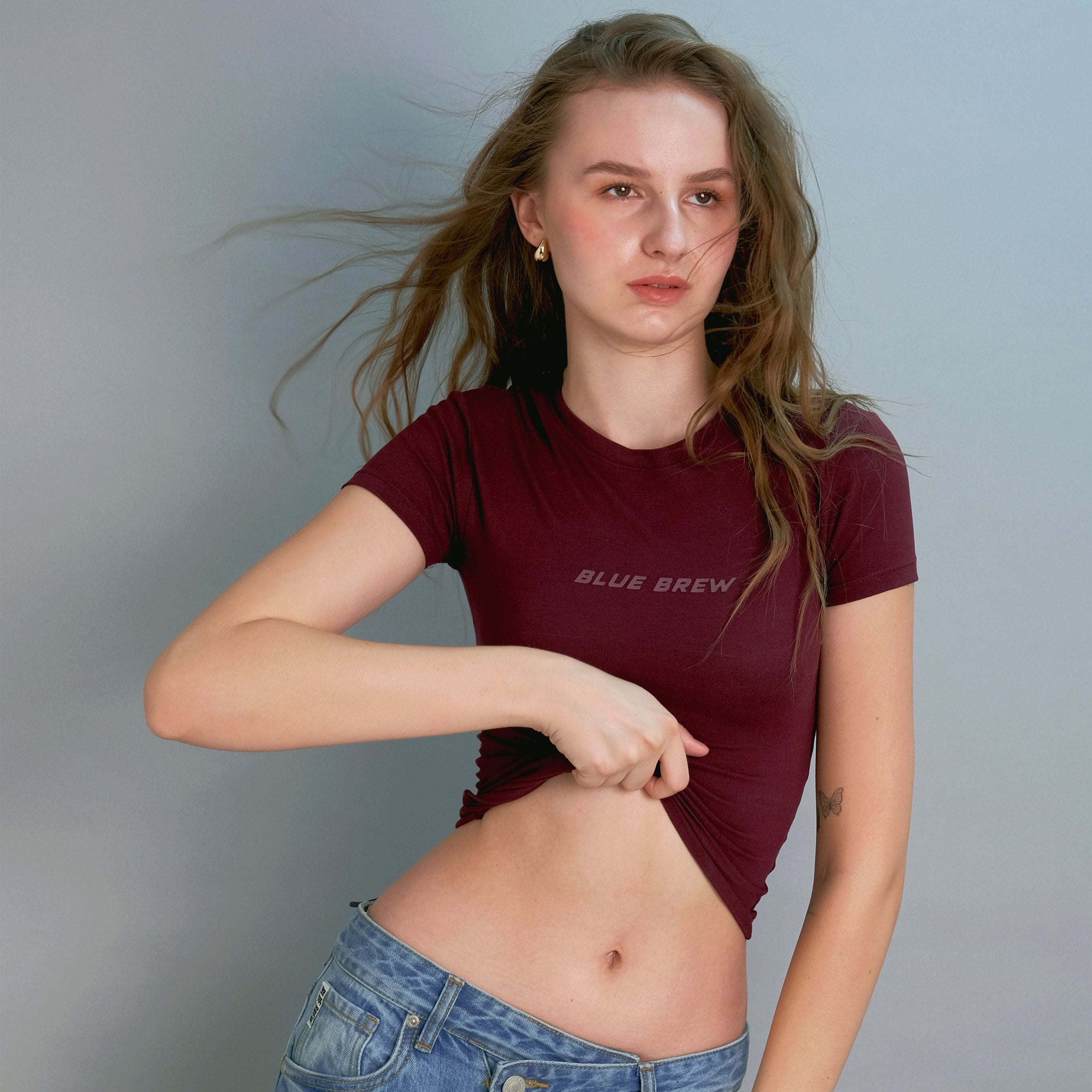 HUG ME TOP BURGUNDY