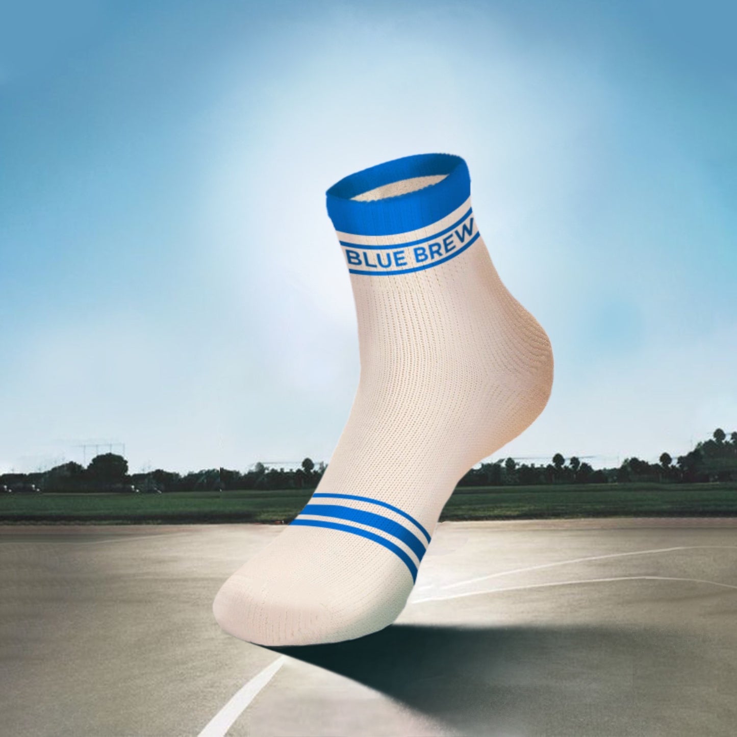 AZURE BLUE STRIPED SOCKS