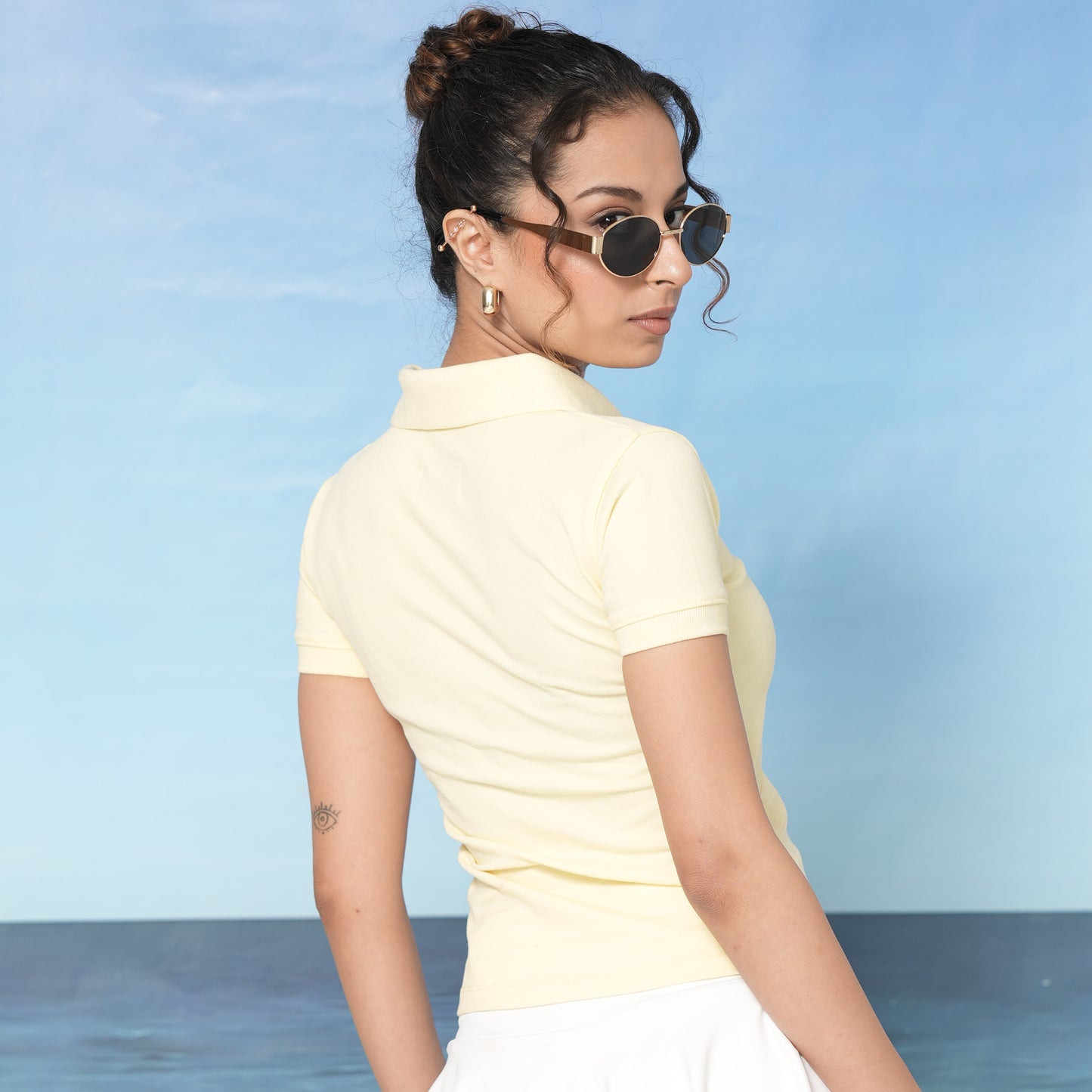 PASTEL YELLOW TENNIS POLO