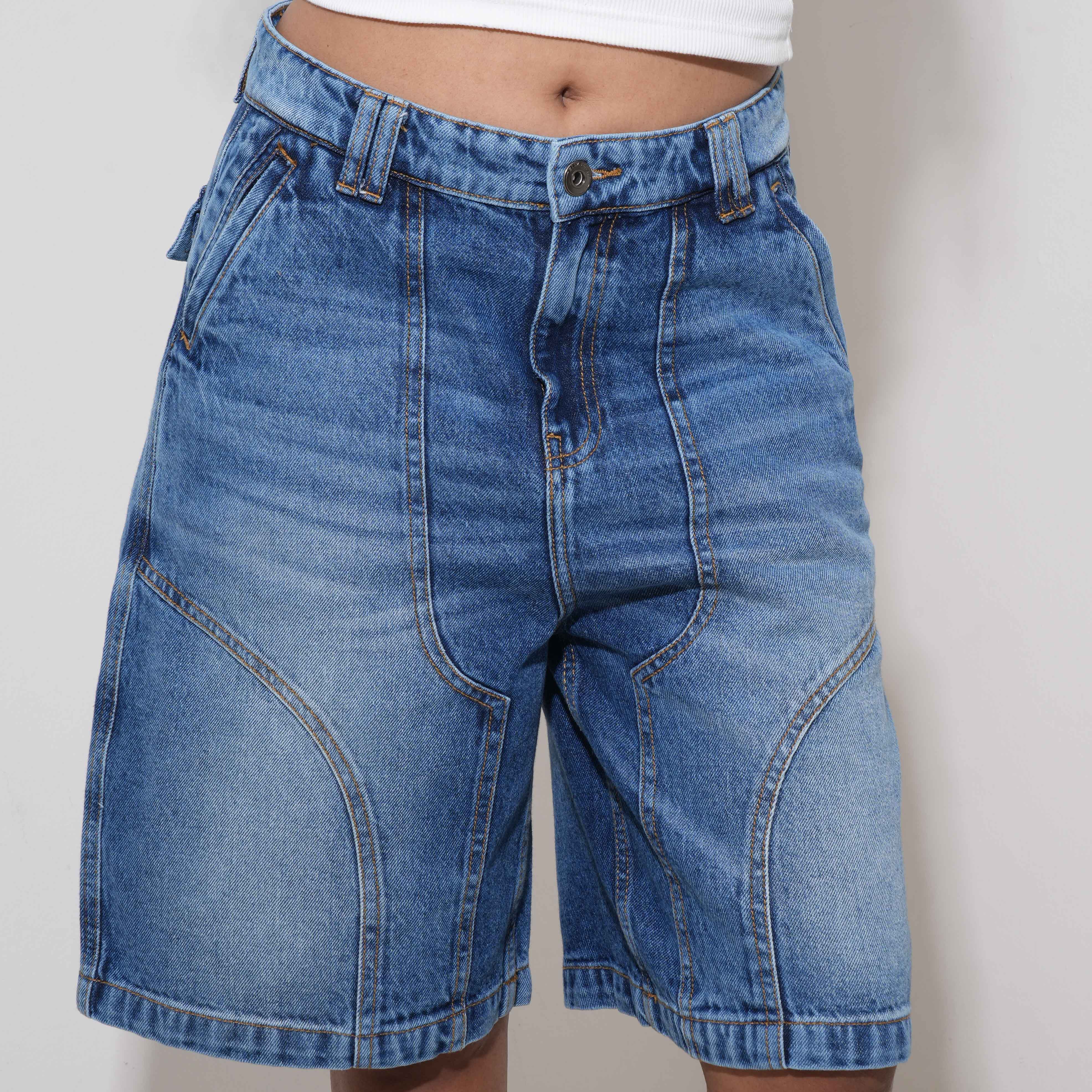 DENIM TRACK JORTS WOMEN