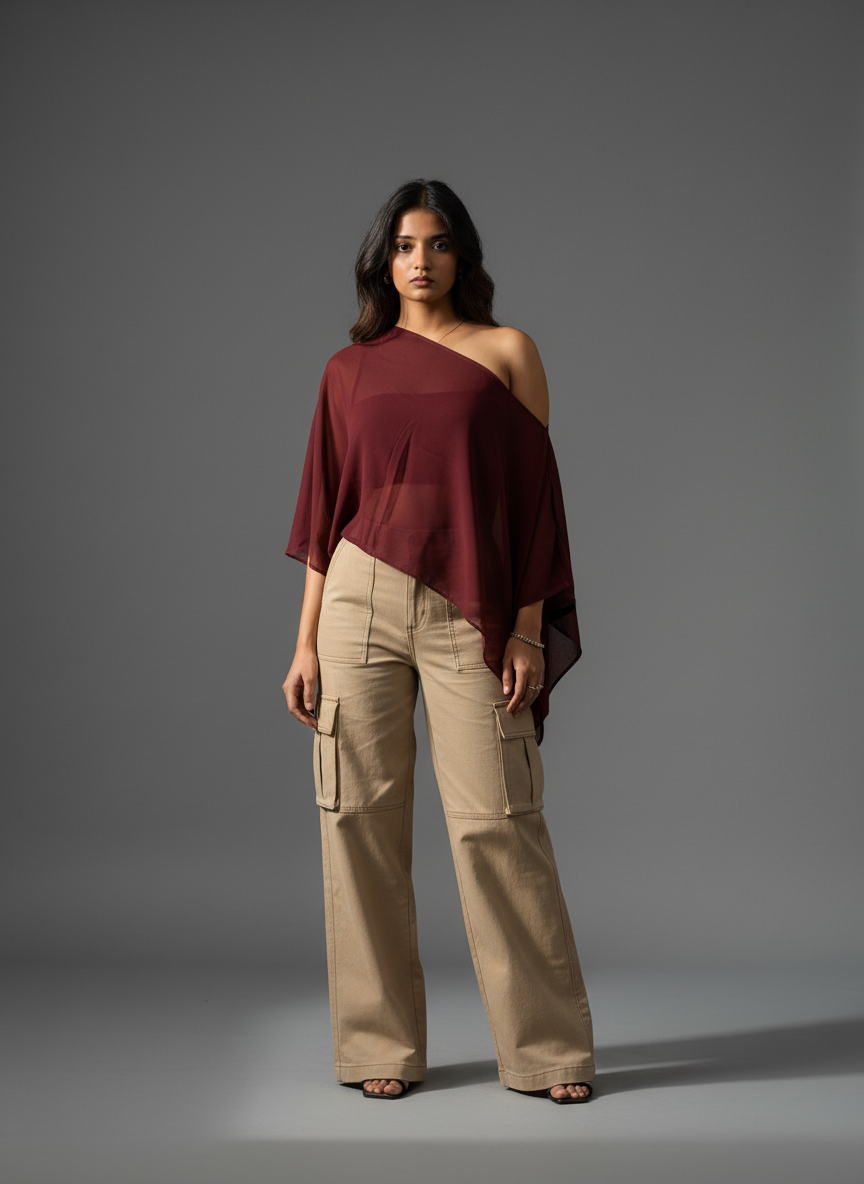 MULTI WAY TOP MAROON